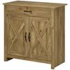 Countryside Kitchen Credenza With 2 Door Cabinet And Drawer 80x39.7x80cm Wood Color