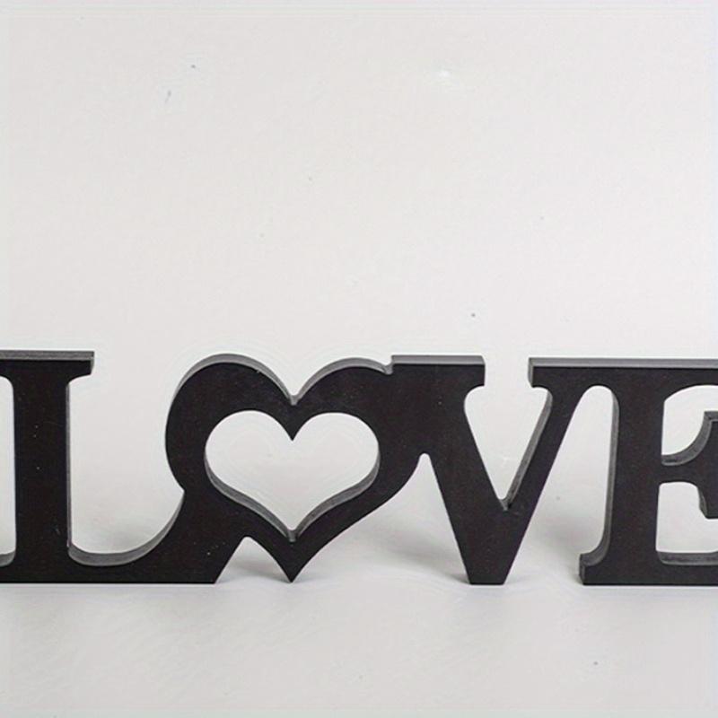 1 шт. Декор в виде слова 'LOVE' Деревянные поделки Скульптуры Украшение Фестиваль Украшение для хижины Универсальный Домашний акцент Украшения для вечеринки