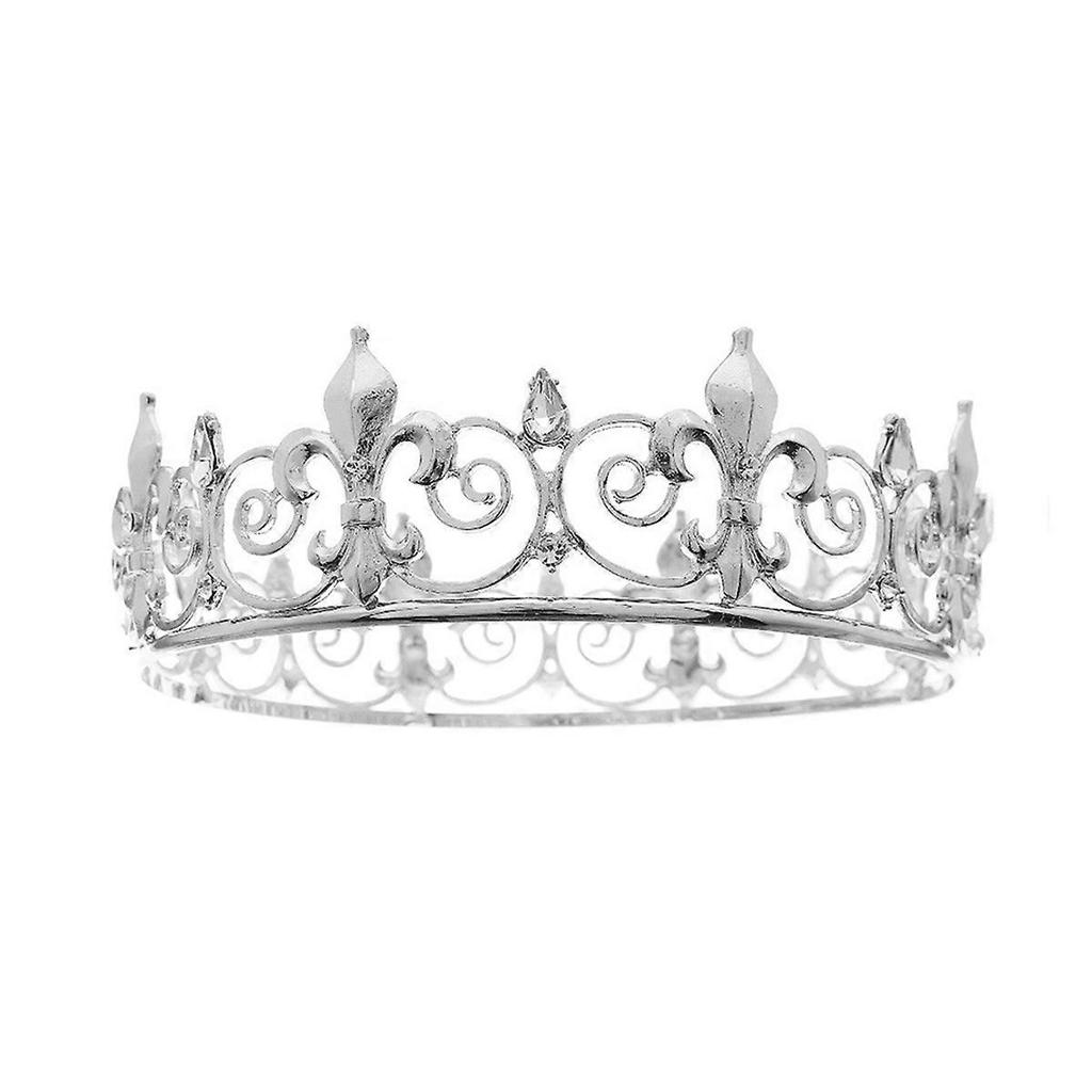 Gold King Crowns for Men Women, Metal Royal Prince Crown and Tiaras for Birthday Prom Party Hats Costume
