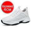 Men Breathable Mesh 10CM Height Incresing Sneakers Men Fashion Shoes Elevator 8CM Outdoor Leisure White Casual Lift Man Footwear
