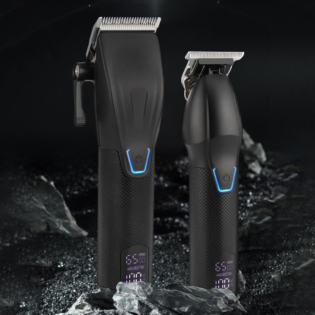 Professional Electric Hair Clipper Set Intelligent Display Speed Adjustable Strong Motor Low Noise
