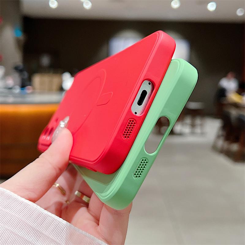 Liquid Silicone For Magsafe Wireless Charge Magnetic Case For Samsung S25 S24 S23FE S22 Plus Ultra A55 A15 A35 A05 Soft Cover