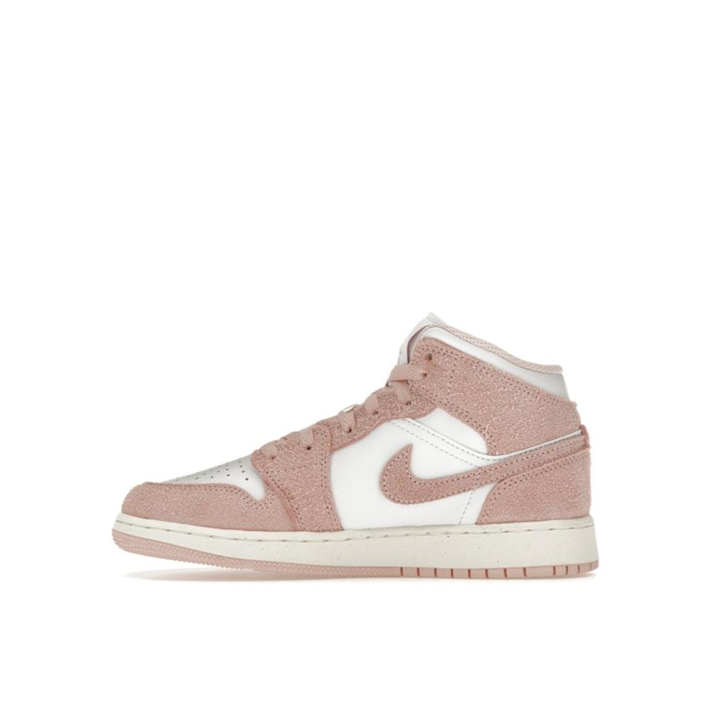 Air Jordan 1 Mid SE GS Legend Pink Kids Sneakers White Sail FN7432-161