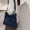 Portable Denim Bag Women's Shoulder Bag Student Crossbody Bag Tote Hand Bag