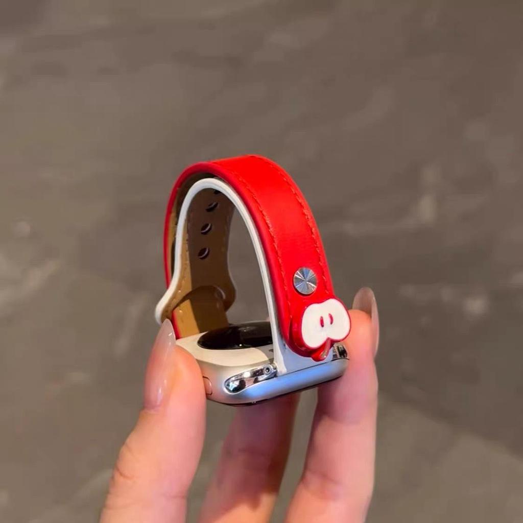 Совместимый Xiaomi Band 10/9/8 и Универсальный Apple Watch Женский Милый Зеленый Красный Ремешок