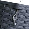 Round Hanging Flowerpot with Irrigation Insert Rattan Balcony