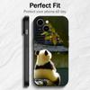 Fubao panda   Phone Case For 17 16 15 14 13 12 11 Mini XS XR X 6S 6 Pro Max Plus Black Soft Cover