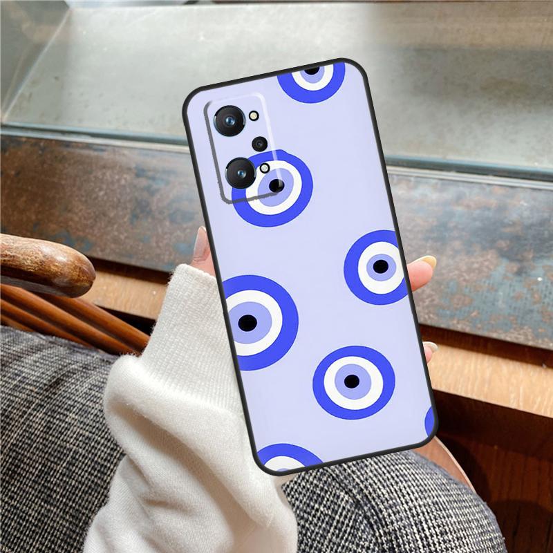 Чехол с принтом Синий Глаз Удачи и Сглаза для Realme 15 Pro GT7 GT6 11 12 13 14 Pro Plus C55 C51 C53 C35 C33 C61 C65 C67 C71 C75