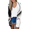 Ladies' Fashionable Casual Retro Floral Print Long Sleeved Mid To Long Cardigan Jacket