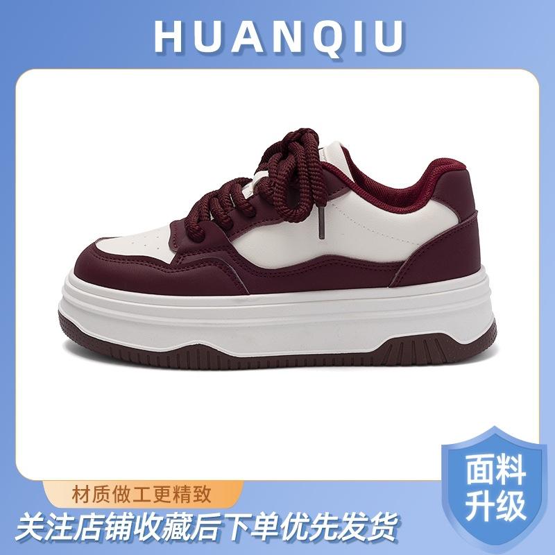 Global Versatile Women's Shoes Thick-soled Heightening Little White Shoes Women's ZHQ68056P Spring Women's Shoes Trendy Casual Board Shoes