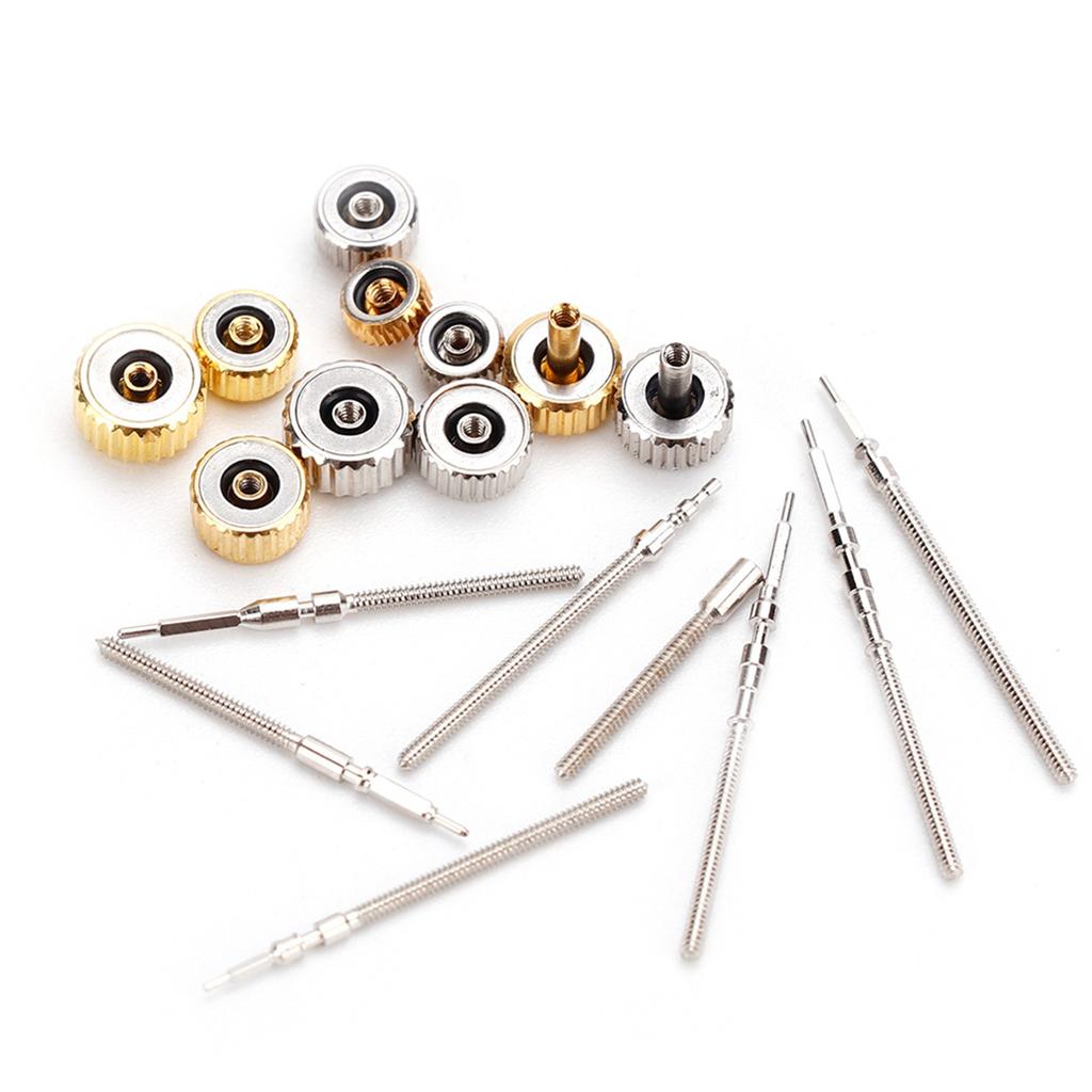 Stainless Steel Watch Crown Spring Bar Set Watch Repairing Tool Accessory