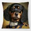 European Royal Dogs Portraits Cushion Cover Dalmatian Poodle Beagle Boston Terrier Golden Retriever Dog Art Print Pillow Case