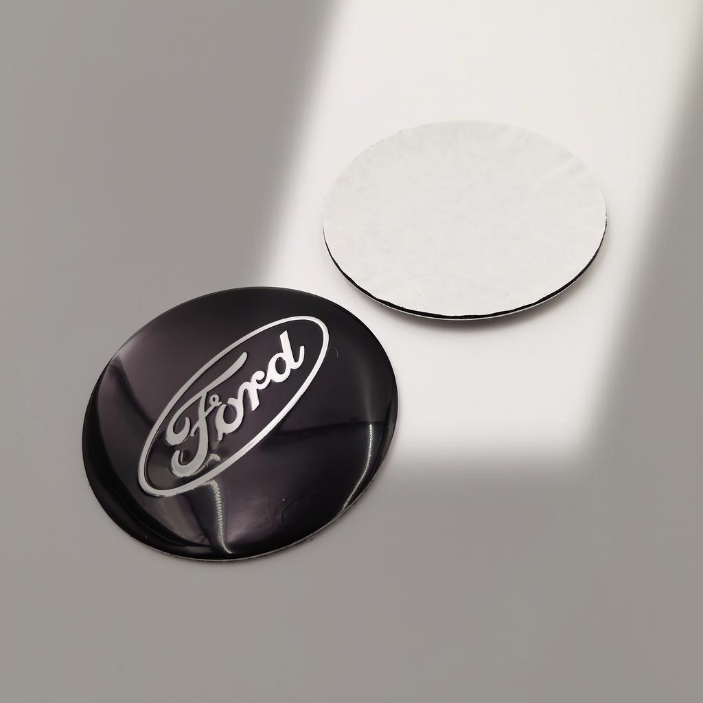 ZLKQ1 4pcs fiat ForFord Car emblem Wheel hub Center Cap Badge covers sticker Decals 54/56/60/62/65mm Styling accessories