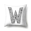 Polyester Pillow Case Pencil Drawing Geometric Decorative Print 26 English Letters Pillow Cushion Cover Simple