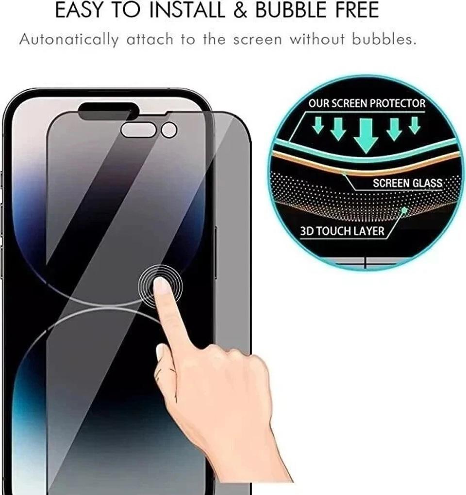 Phone Protective Fims For iPhone 7 8 SE2 XR 11 12 13 14 15 16 17 Pro Max Premium Privacy Full Cover Screen Protector Anti Spy 9H Tempered Glass Film
