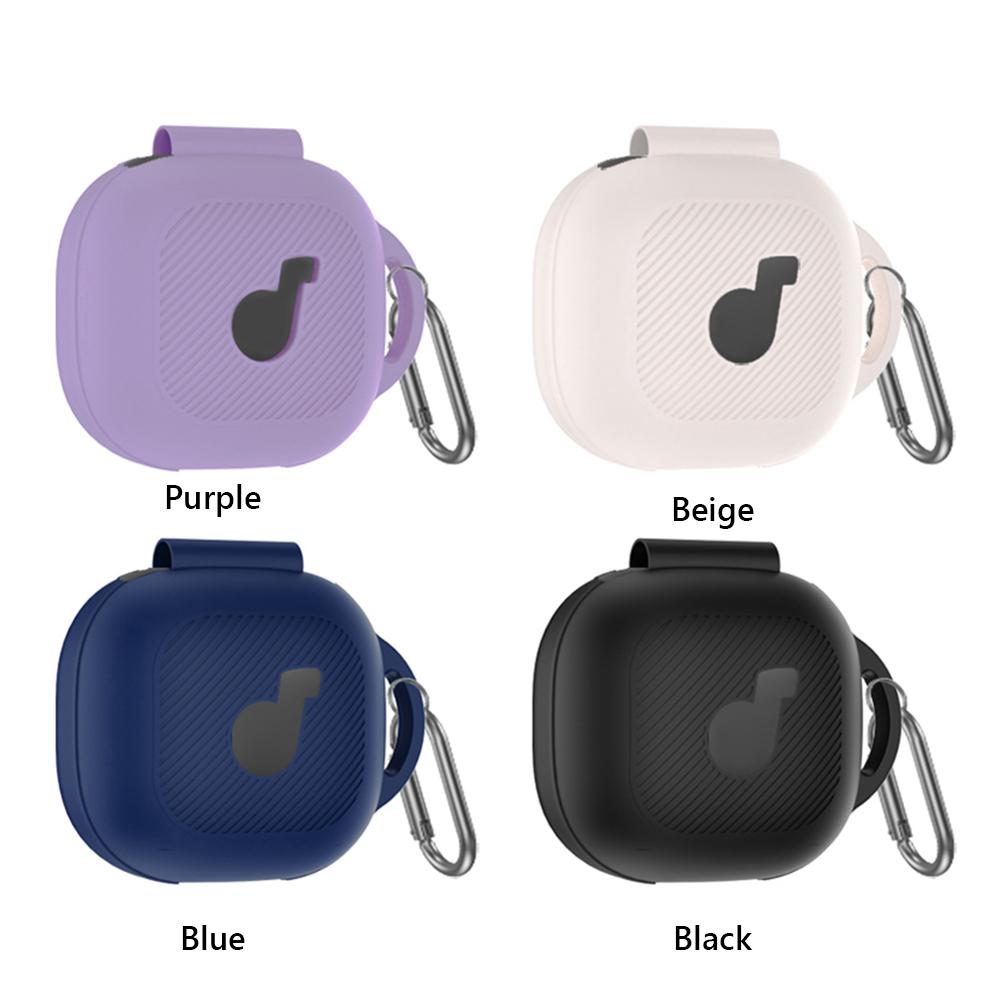 Силиконовый чехол с карабином Защитный чехол-скин Ударопрочный чехол для наушников Чехол-крышка Виден светодиод и логотип для Anker Soundcore P40i