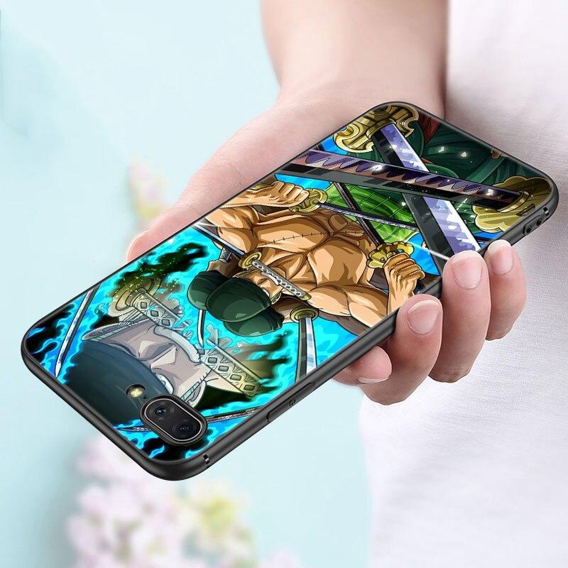 Чехол для телефона с изображением аниме Ророноа Зоро для Apple iPhone 14 13 12 Mini 11 Pro Max 7 8 XR X XS 7 8 Plus SE 2020 2022, черный мягкий чехол