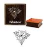 Printtoo Floral Design Scrap-booking Diary Card Print Square Wooden Rubber Stamp-2 X 2