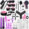 SacKnove  Soft Nylon Luxury 26pcs Alternative Set Implementos De Tied Gear Sex Toys Restraint Bondage Kit for Adult