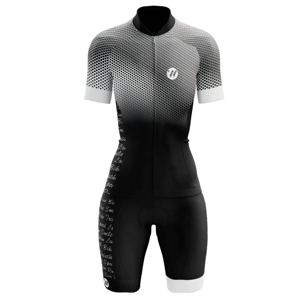 2025 Женский триатлонный велокомбинезон Летний короткий рукав Купальный костюм Индивидуальная одежда для велоспорта Комбинезон Ropa Ciclismo