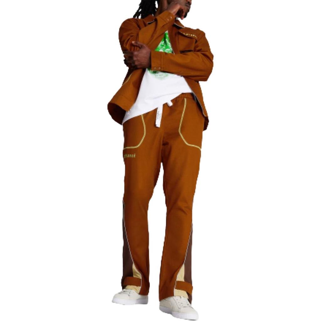 Puma Lafrance Узкие расклешенные повседневные брюки со средней талией и завязками на талии, мужские штаны, каштаново-коричневые 622827-01