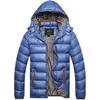 Men Down Jackets Parka Hooded Winter Coat Male Warm Long Sleeve Jacket Casual Zipper