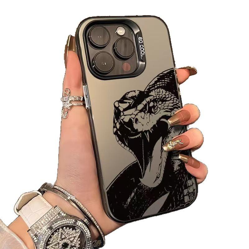 Новый персонализированный чехол из питона подходит для мобильного телефона iphone17 Apple 15promax/14 креативный 13pro16 Европа и Америка