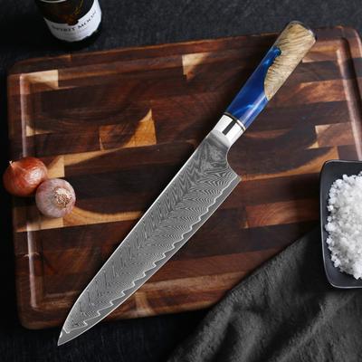 8-дюймовый дамасский нож шеф-повара с полимерной ручкой, 67 слоев, кухонный нож из нержавеющей стали, кухонные ножи для резки мяса, кухонные ножи