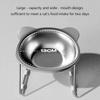 Raised Cat Bowls Tilted Neck Guard Cat Food Bowl 304 Stainless Steel Elevated 15° Shatter-resistant Stable Dog Bowls Pet Supply