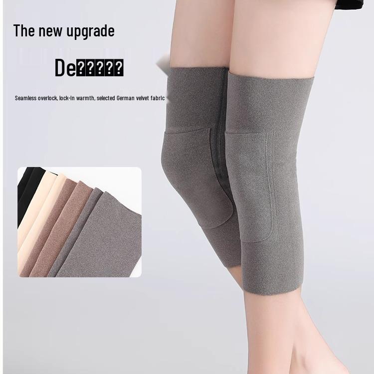 Бархатные флисовые наколенники для защиты от холода - Унисекс и с подогревом для пожилых людей для осени/зимы