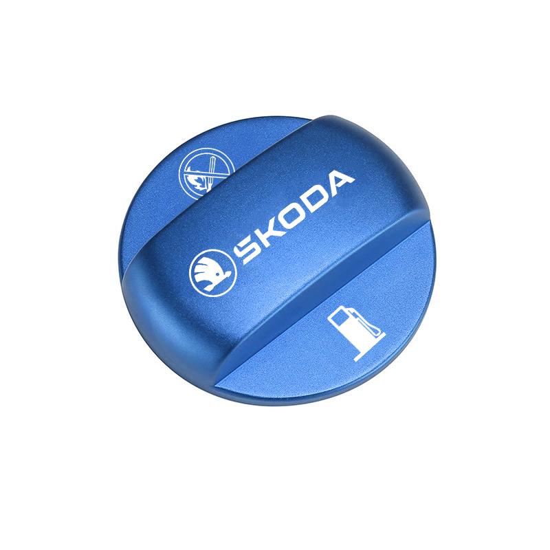 Car Logo Fuel Tank Cap Protection Cover Accessories For Skoda Octavia Superb Rapid Kodiaq Karoq Fabia Kamiq Enyaq Yeti Scala VRS