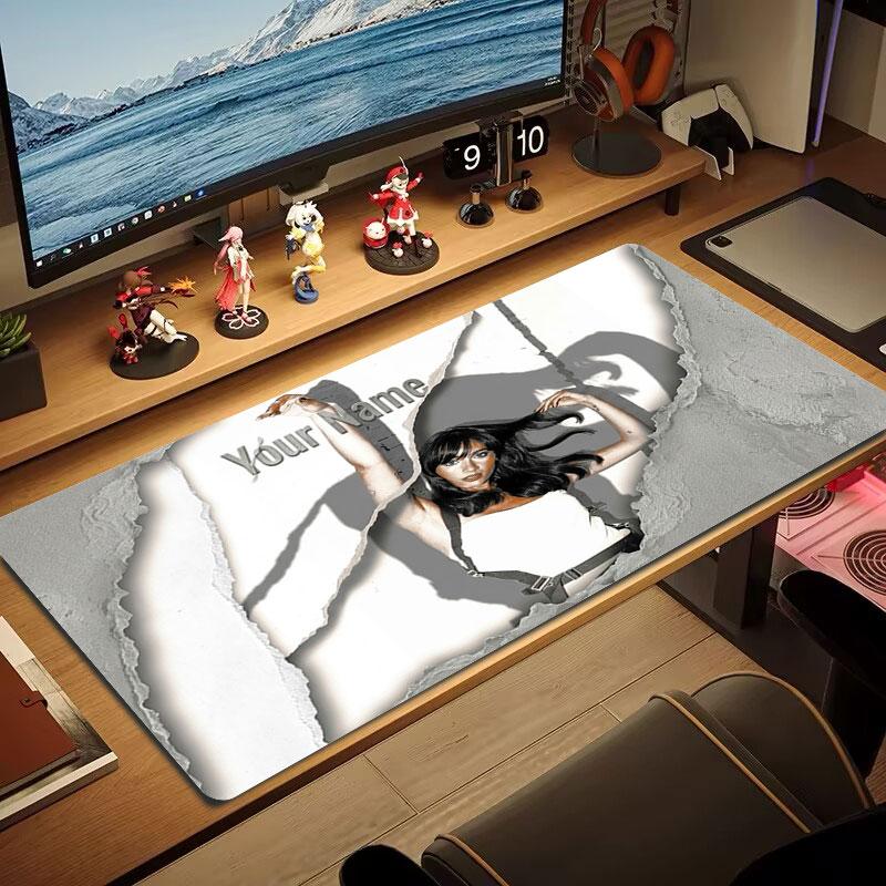 Aitana Custom Name Large Size Mouse Pad Large Gaming Table Cushion Non-slip Laptop Tablet Big Mousepad XXL Mat Mini PC Playmat With Lock edge