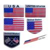 USA Flag United States Thin Aluminium Label Emblem Chrome Car Styling Sticker America Shield for Ford Buick Land Rover FG5