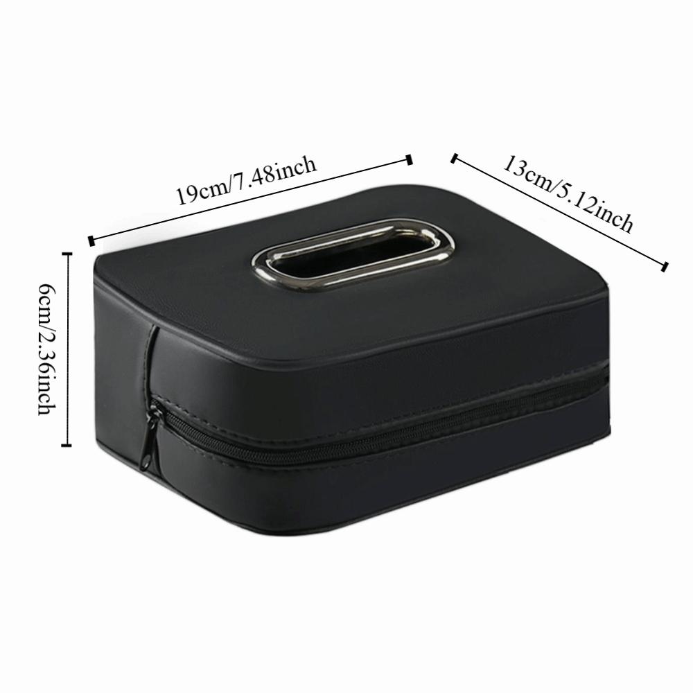Minimalist Car Tissue Box Leather Tissue Storage Box Durable Sun Visor Tissue Box Car Interior