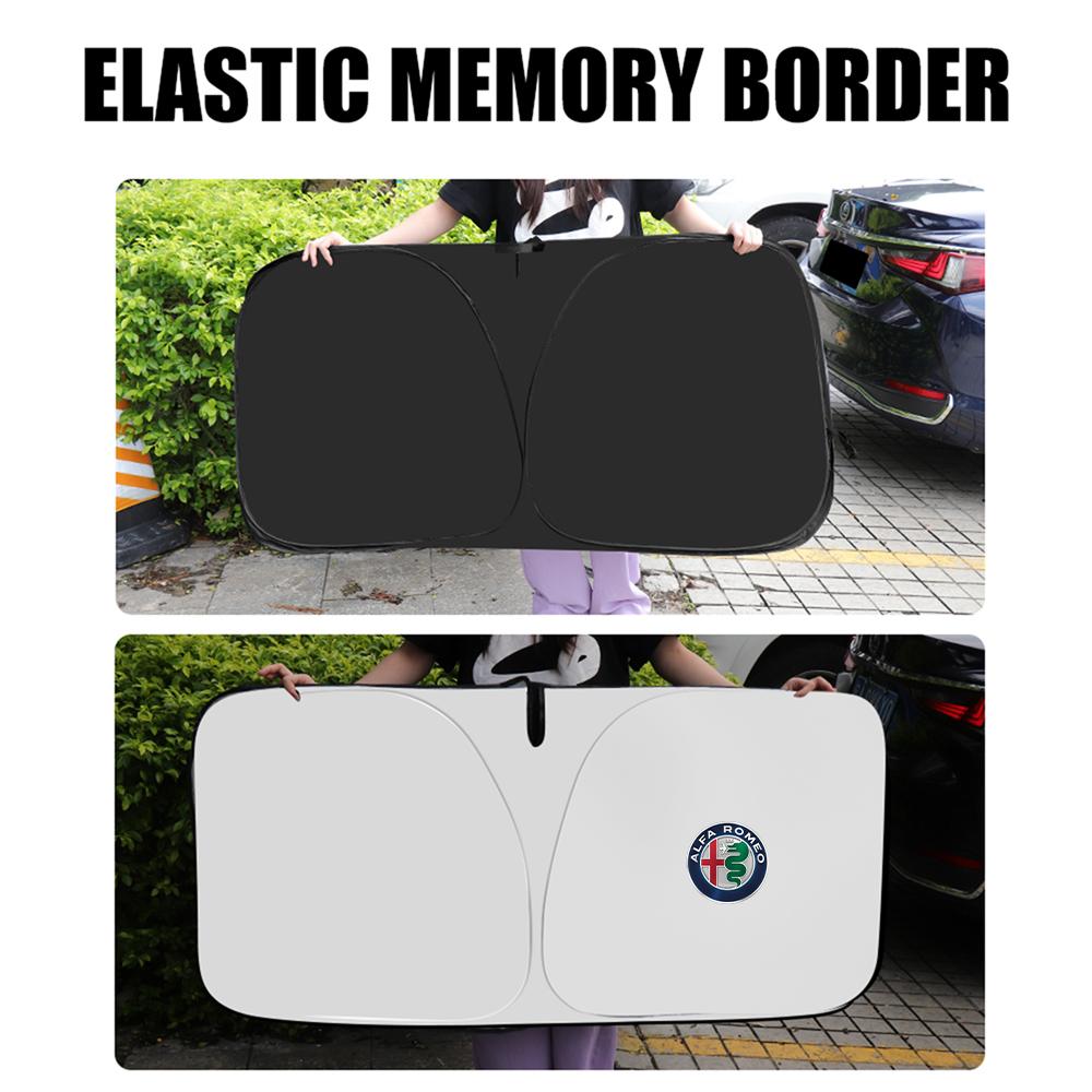 Car Folding Windshield Sunshade Cover Front Window UV Protection For Alfa Romeo 147 159 Giulietta Stelvio Mito valve AccessoriesZQ5