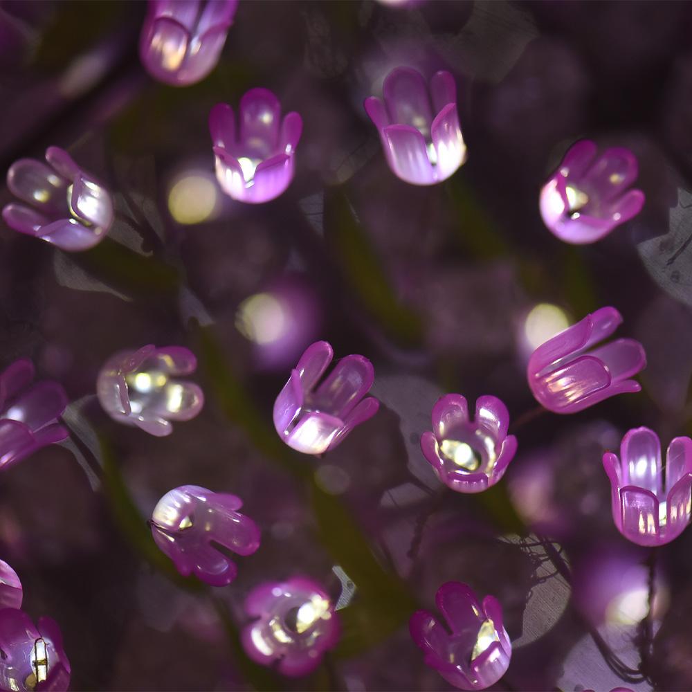 DIY Tulip Lamp 2-in-1 Mirror Flower Night Light Unfinished Handmade Craft Decorative Lamp 24 Flower