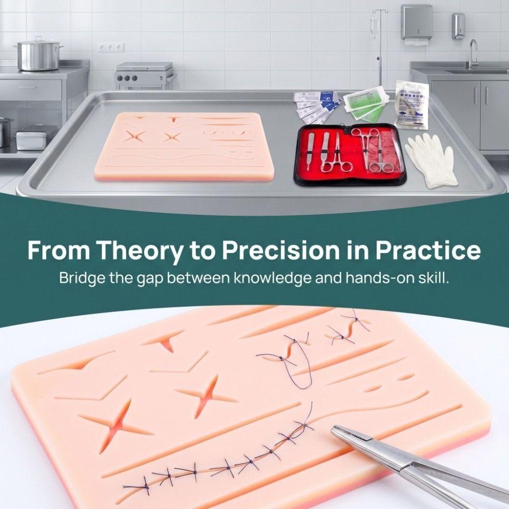 Suturing Practice Suture Practice Training Kit Silicone Skin Suture Pad For Suture Teaching
