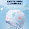 High Elasticity Swimming Hat Cartoon Print Kids Swim Cap Comfortable Swim Cap  Girls