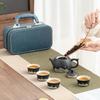 Chinese Black Pottery Teapot Set with 4 Cups