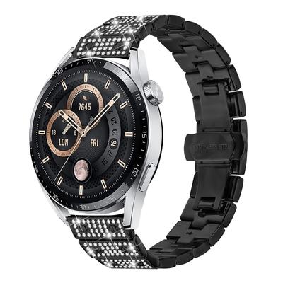 Ремешок для часов Huawei Watch GT 2e из сплава металла, украшенный стразами, с застежкой-бабочкой