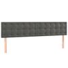 Box Spring Bed with Mattress Dark Gray 180 x 200 cm Velvet