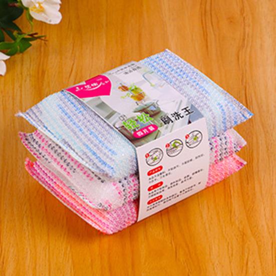 4 шт./компл., гибкая чистящая губка, широкое применение, печатное портативное многофункциональное средство для очистки кастрюль для дома