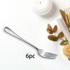 6 шт. вилки из нержавеющей стали, кухонные столовые приборы, столовая посуда, настольная вилка, портативная элегантная посуда