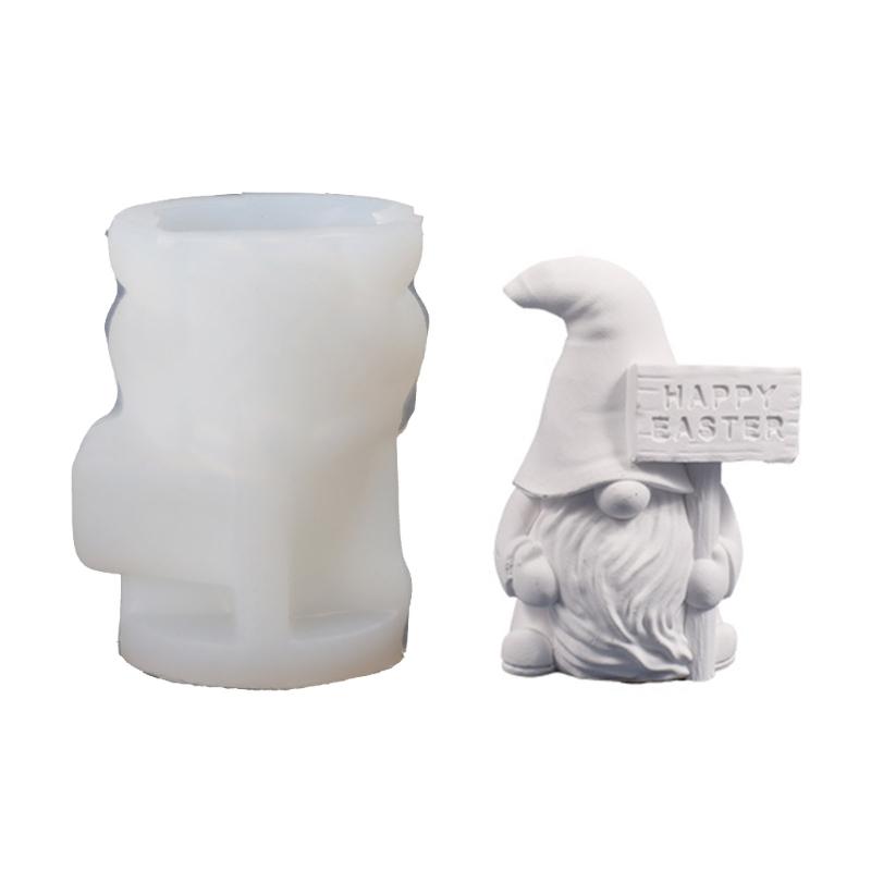 Форма для эпоксидной смолы Пасхальный гном 3D Безликий старик Форма для изготовления свечей DIY Гном Мыло ручной работы Пасхальные весенние товары для вечеринок