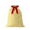 Striped Christmas Santa Sack Reusable Canvas Candy Gift Bag Large Capacity Santa Claus Christmas Gift Bag For Kids