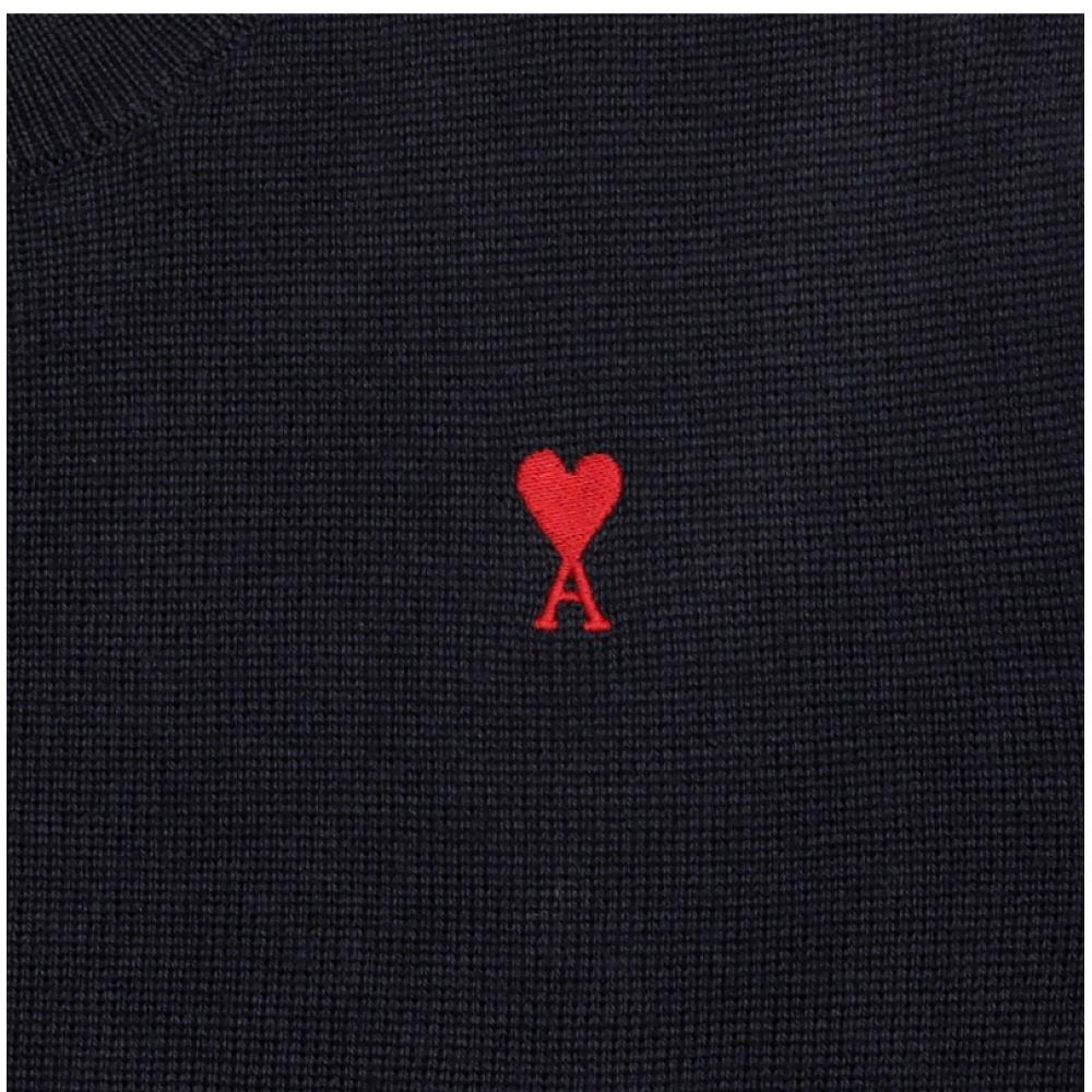 Ami Women Knit Small Heart Logo Fks826 001 414