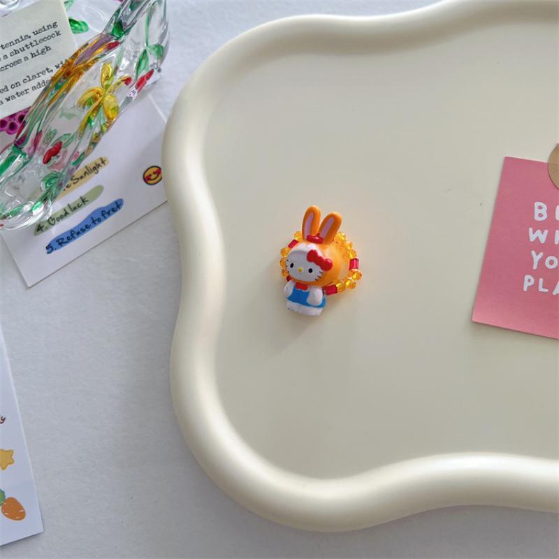 Sanrio Hello Kitty Кольца с бусинами Кольца с бусинами Аниме Аксессуары Подарки на день рождения для женщин Девочек