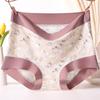 Women's Lingerie Mid-rise Triangles Floral Breathable Skin Friendly No Trace Tummy Tuck Hip Lifting Girls' Panties