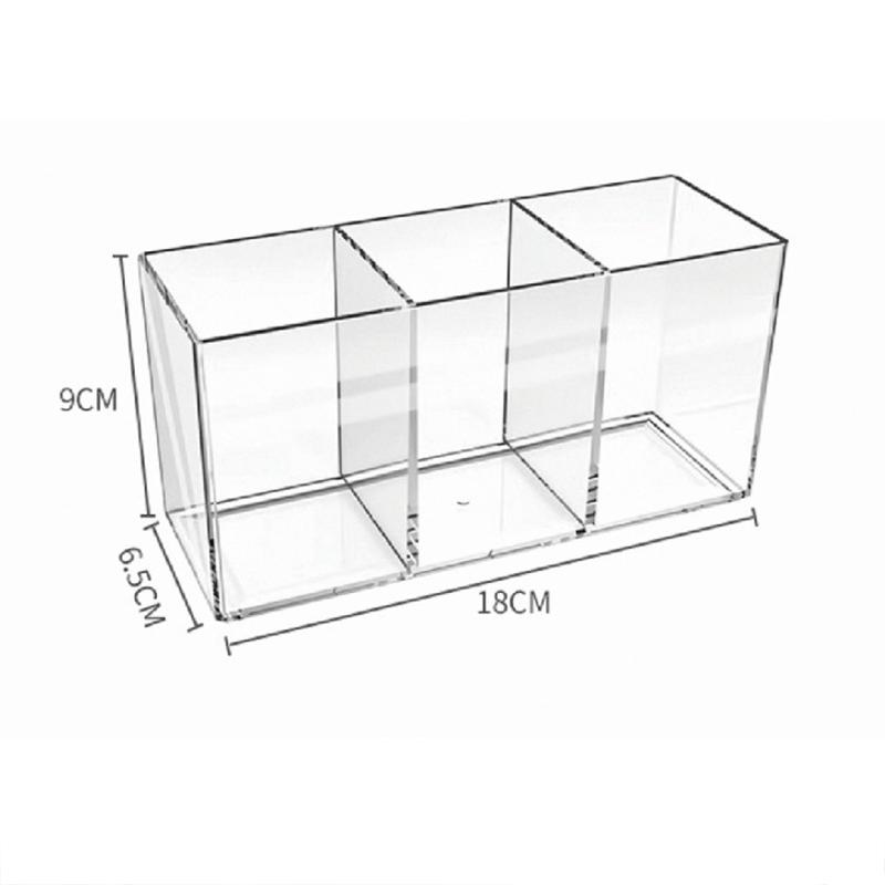 1pc Acrylic Straw Holder Box Kitchen Countertop Silverware Holder Plastic Storage Container for Spoon Fork Knife Utensils