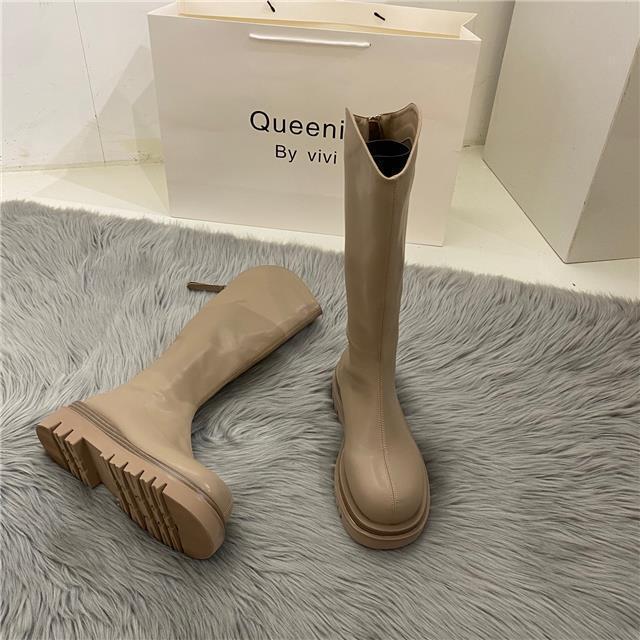 Internet Celebrities But Knee Boots Women's Autumn 2025 New Thick-soled Thin Flat-bottomed Fashion High Knight Boots Tide